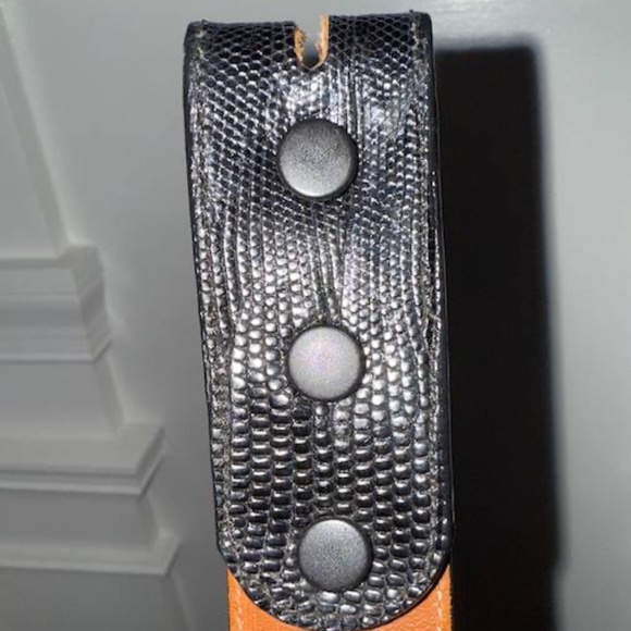 Genuine lizard belt by John Rippel of Santa Fe (black, size 32) - Picture 4 of 6